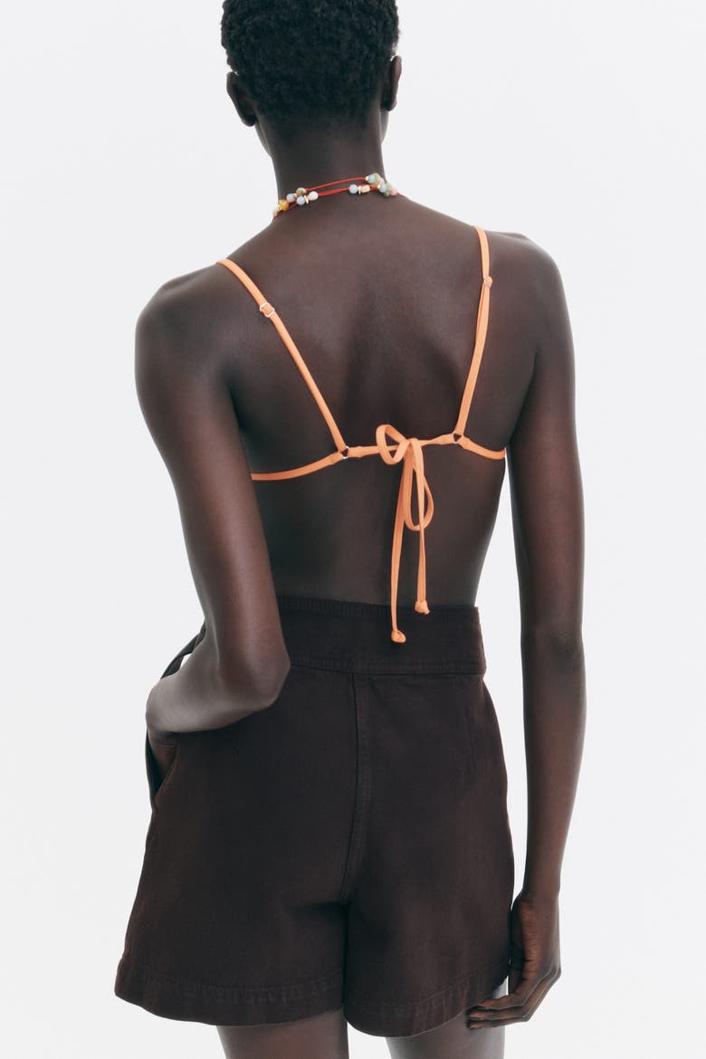 Belted Denim Shorts, Alternate, color, Dark brown