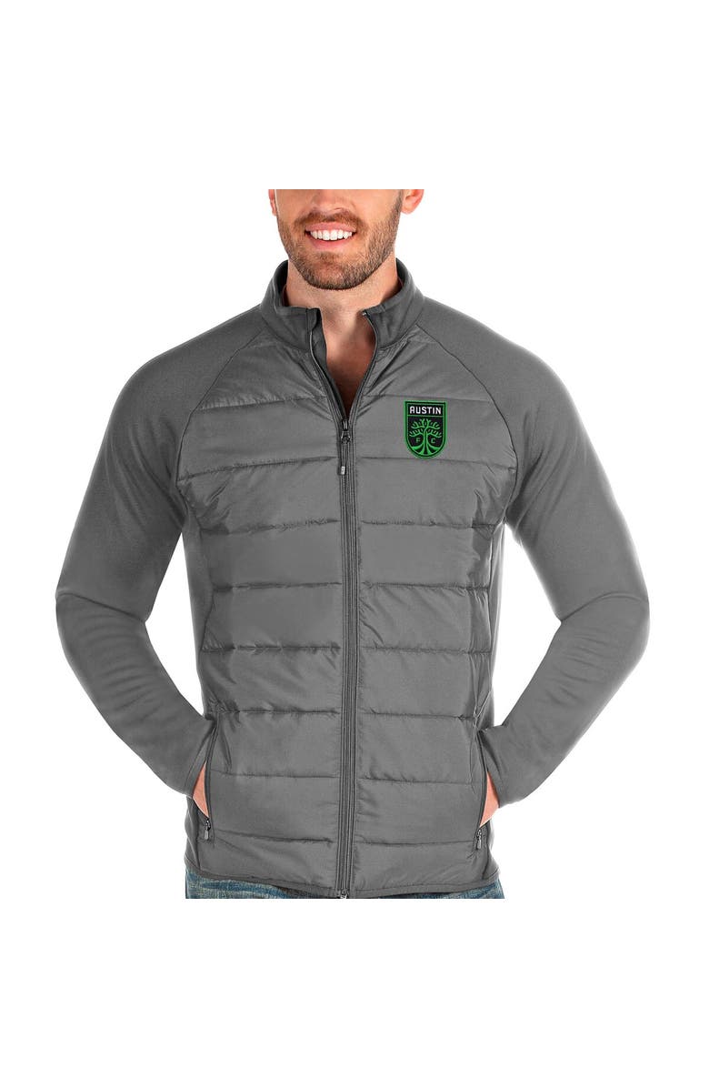 ANTIGUA Men's Antigua Steel Austin FC Altitude Full-Zip Jacket, Alternate, color, 