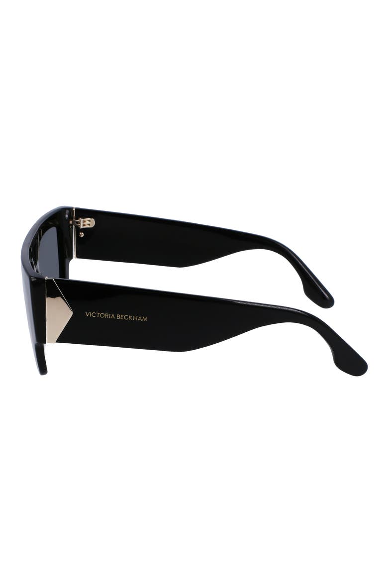 55mm Square Sunglasses, Alternate, color, BLACK