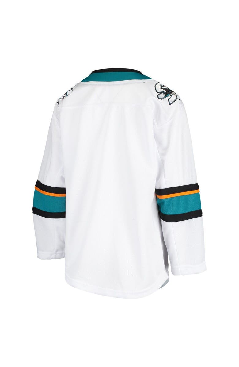 Outerstuff Youth White San Jose Sharks Away Premier Jersey, Alternate, color,