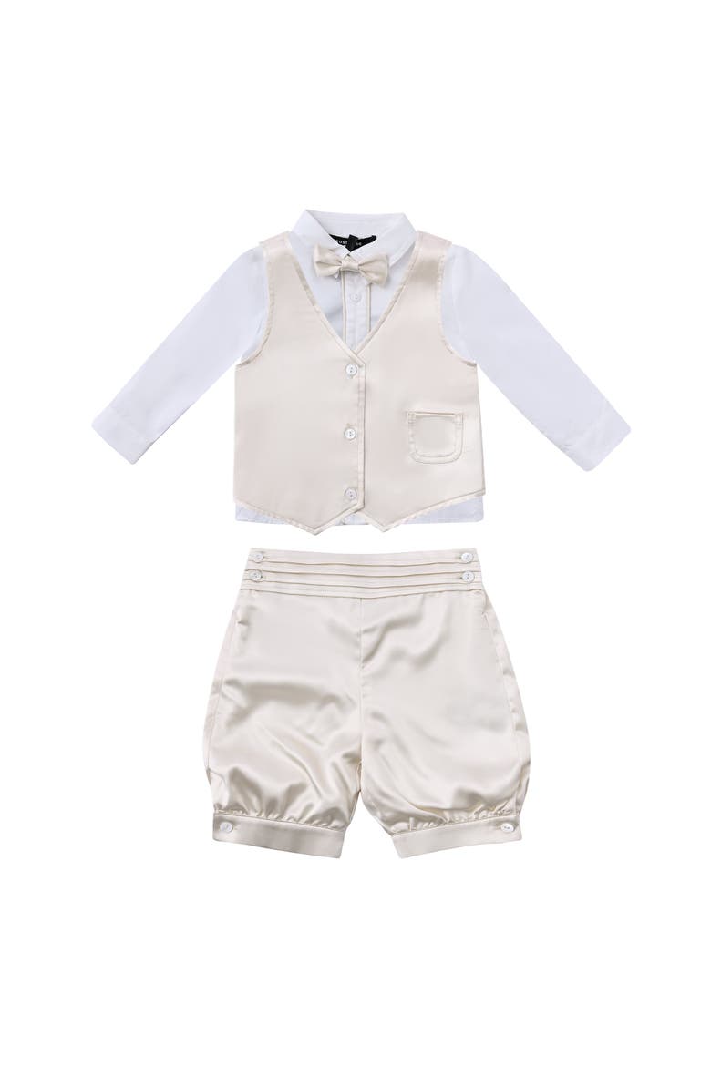 Ashford Satin Vest Formal Set, Main, color, Beige