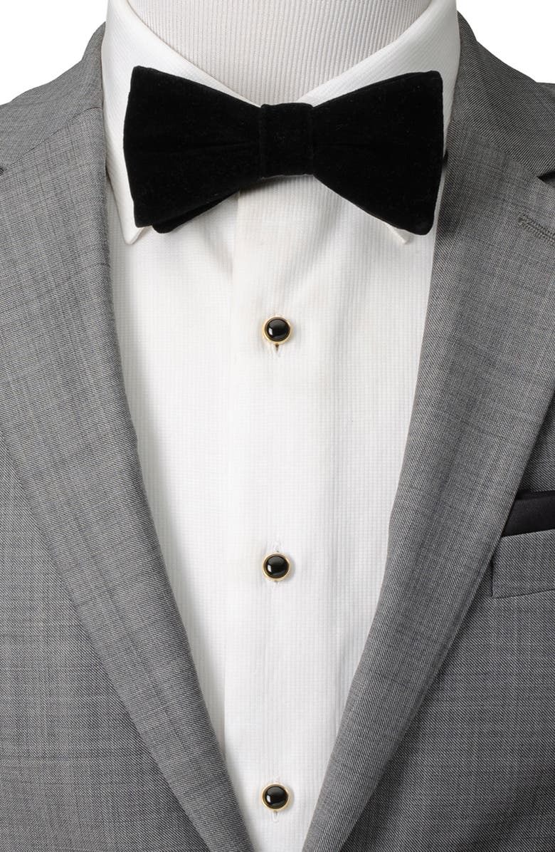 Cufflinks, Inc. Onyx Cuff Link & Stud Set, Alternate, color, Black