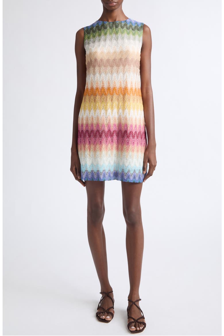 Dégradé Raschel Knit Minidress, Main, color, SMSPT-MULTICOLOR