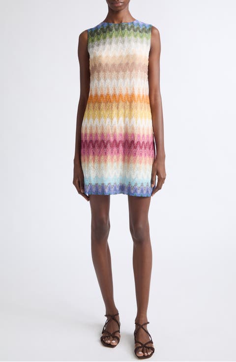 Dégradé Raschel Knit Minidress