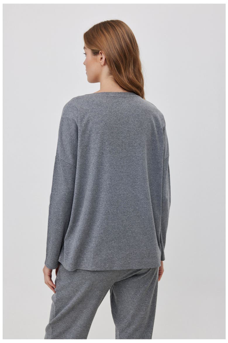 Sandy Days Loungewear Top, Alternate, color, Grey