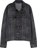 Balenciaga Tattoo Boxy Denim Jacket