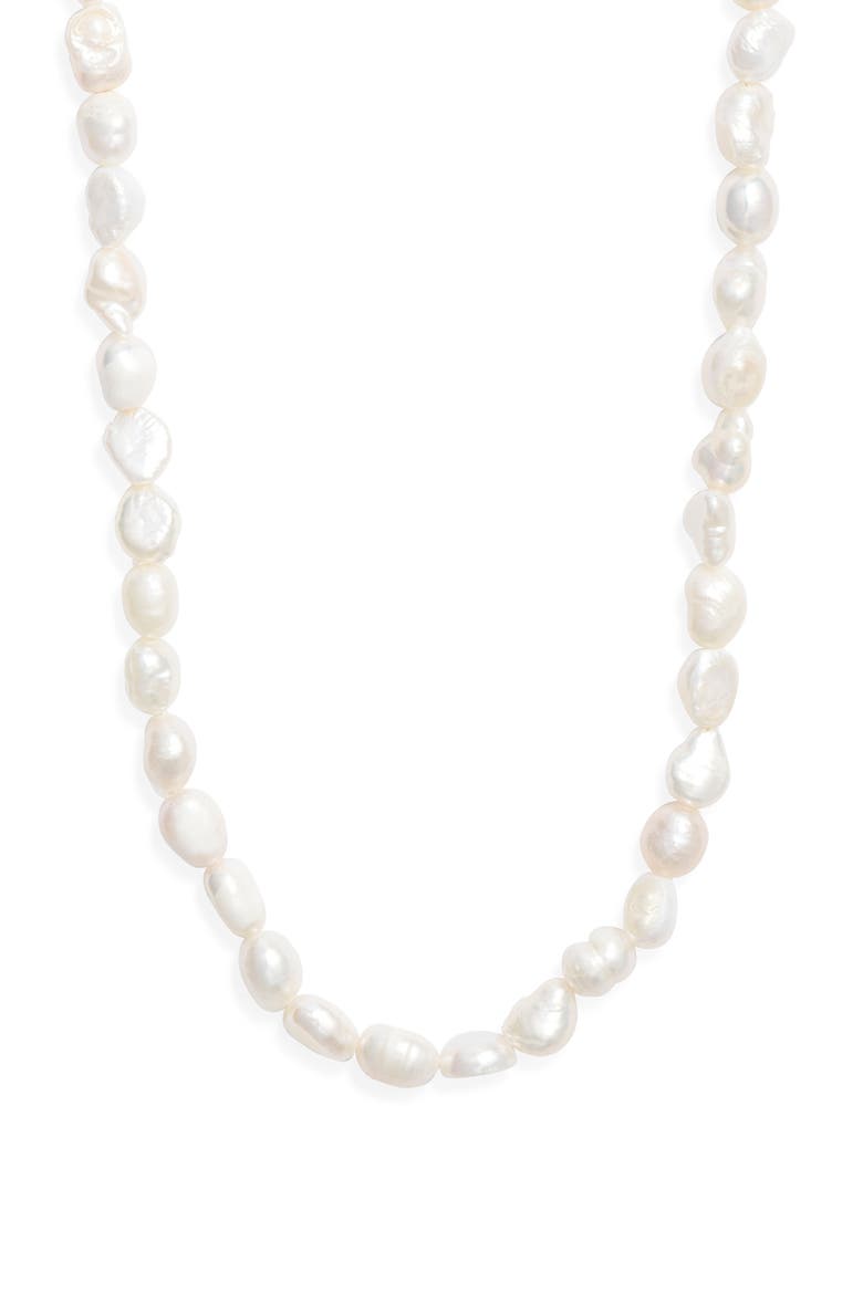 Anamarie Freshwater Pearl Necklace, Main, color, WHITE
