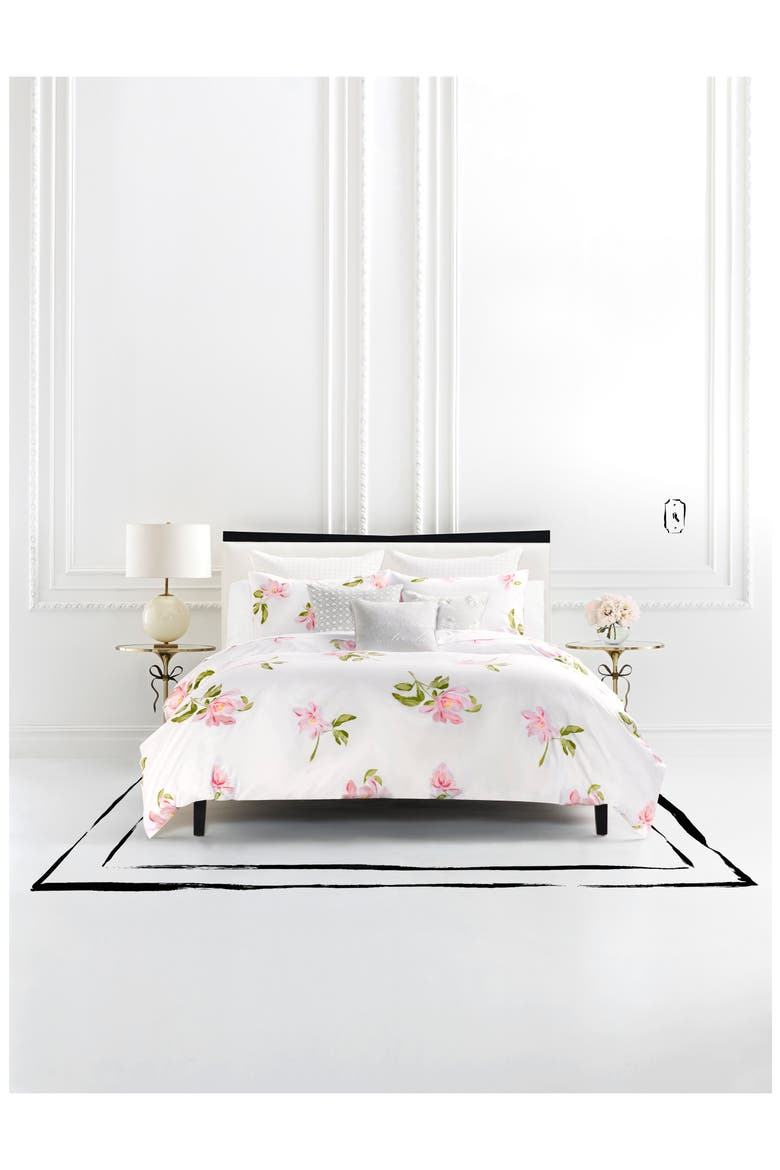breezy magnolia comforter & sham set, Main, color, WHITE