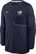 Nike Men's Nike Navy Team USA Coaches UV Dri-FIT Long Sleeve Shirt