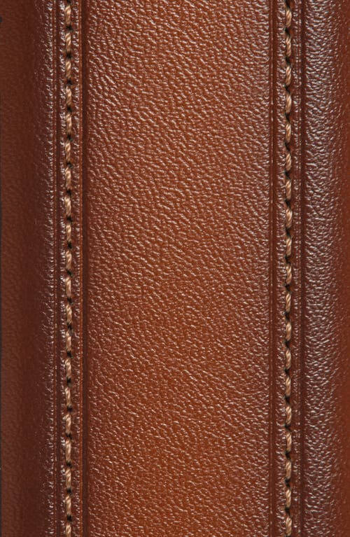 Original Penguin Brownie Reversible Leather Belt In Tan/black