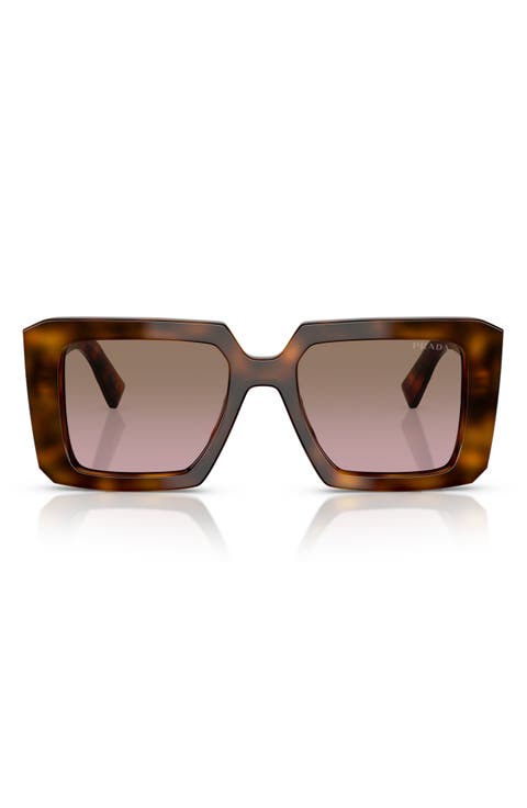 51mm Gradient Square Sunglasses
