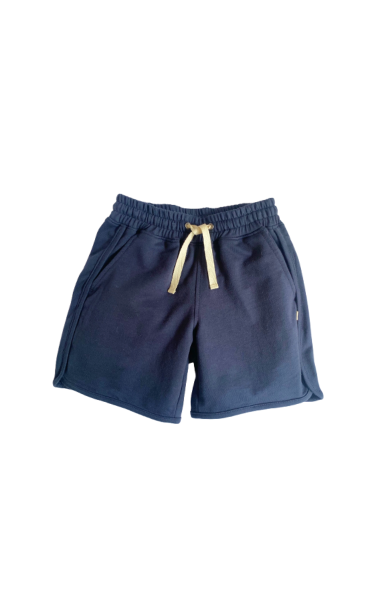 Jackalo Kids Ollie Organic Cotton Loopknit Shorts, Main, color, Navy