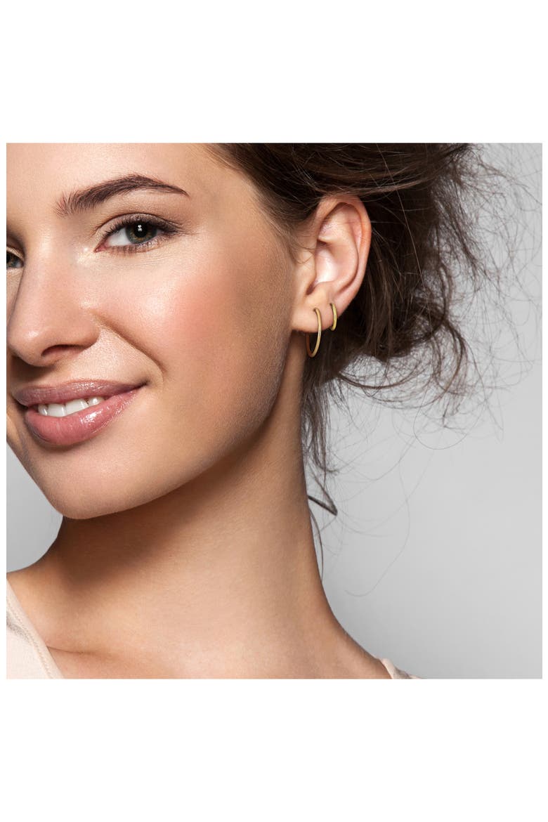 Set of 2 14K Gold Hoop Earrings, Alternate, color, GOLD