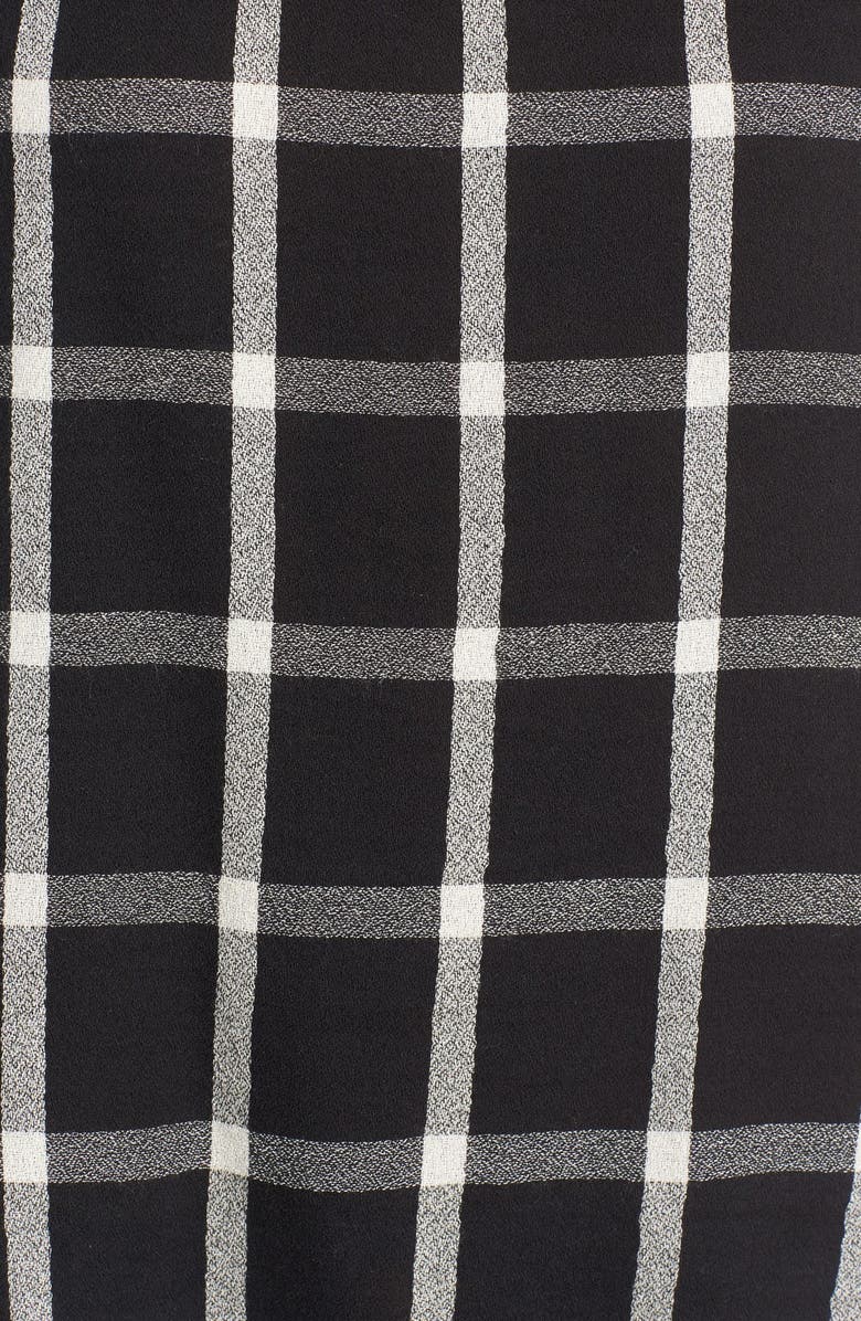 BP. Windowpane Plaid Mock Neck Top, Alternate, color, 