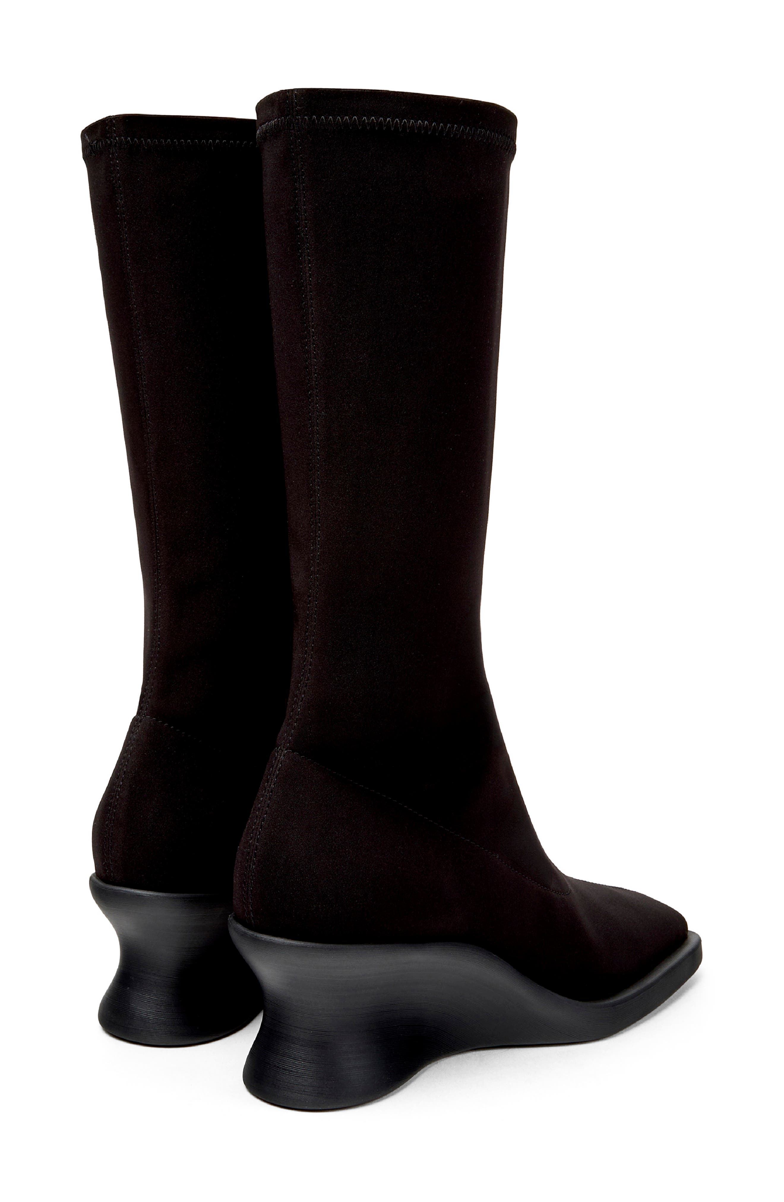 Louise Textile High Boot, Alternate, color, BLACK