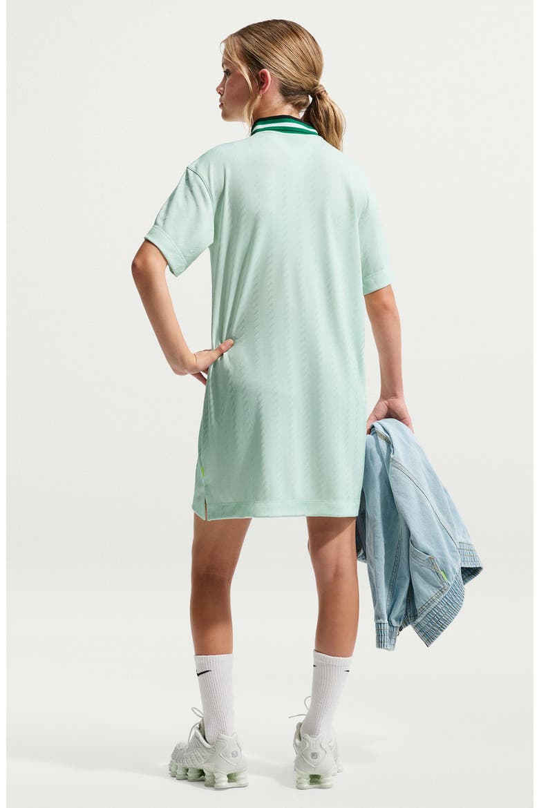 Kids' Oversize Jersey T-Shirt Dress, Alternate, color, BARELY GREEN/MALACHITE/BLACK