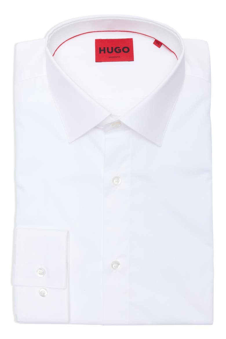 Valerio Solid Cotton Button-Up Shirt, Alternate, color, OPEN WHITE