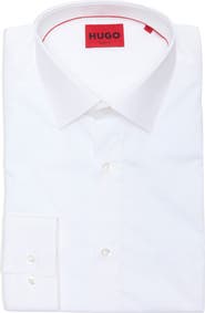 BOSS Valerio Solid Cotton Button-Up Shirt