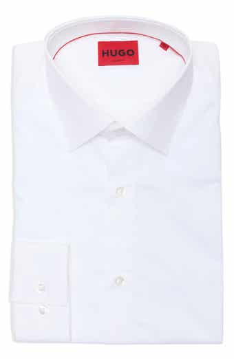 BOSS Valerio Solid Cotton Button-Up Shirt
