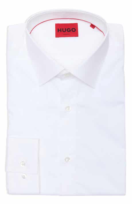 BOSS Valerio Solid Cotton Button-Up Shirt