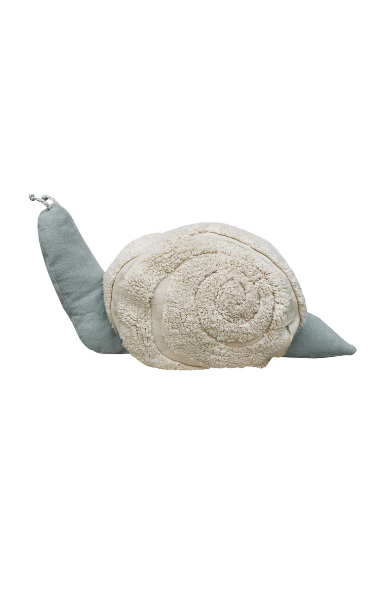 Lorena Canals Pouf Mr. Snail, Main, color, Natural, Vintage Blue