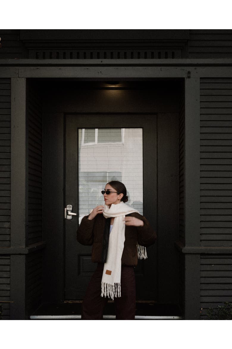 Sweater Scarf, Alternate, color, Cream