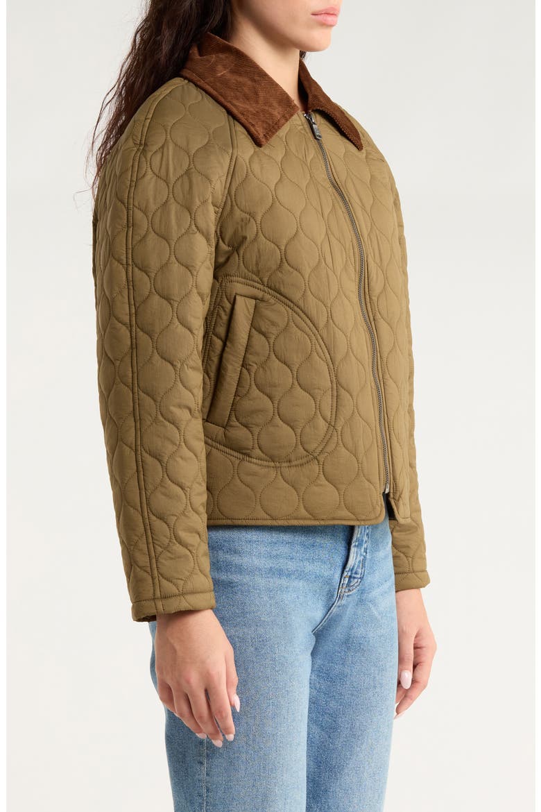 Quilted Barn Jacket, Alternate, color, MILITARY