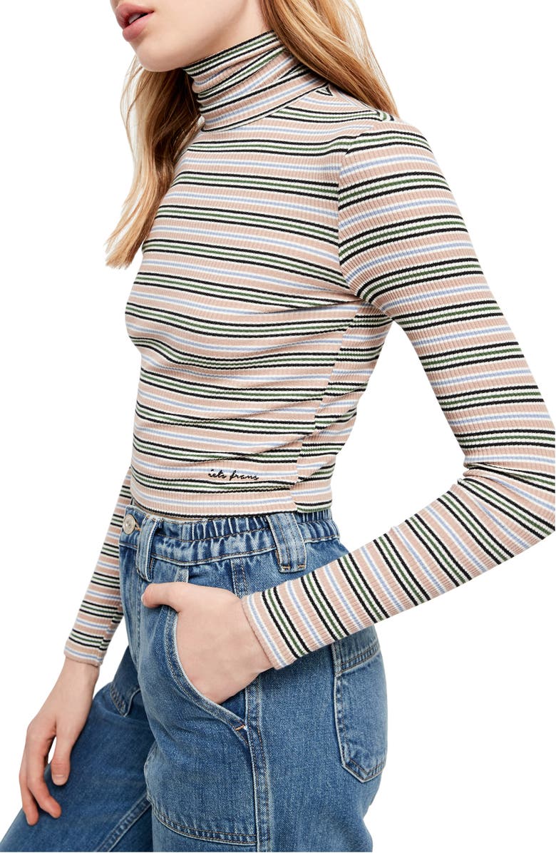 BDG Urban Outfitters Stripe Turtleneck, Alternate, color, 