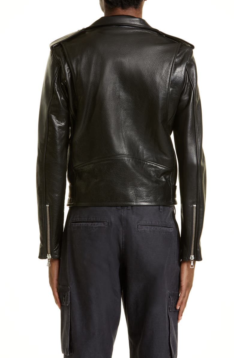 John Elliott Classic Leather Moto Jacket, Alternate, color, 