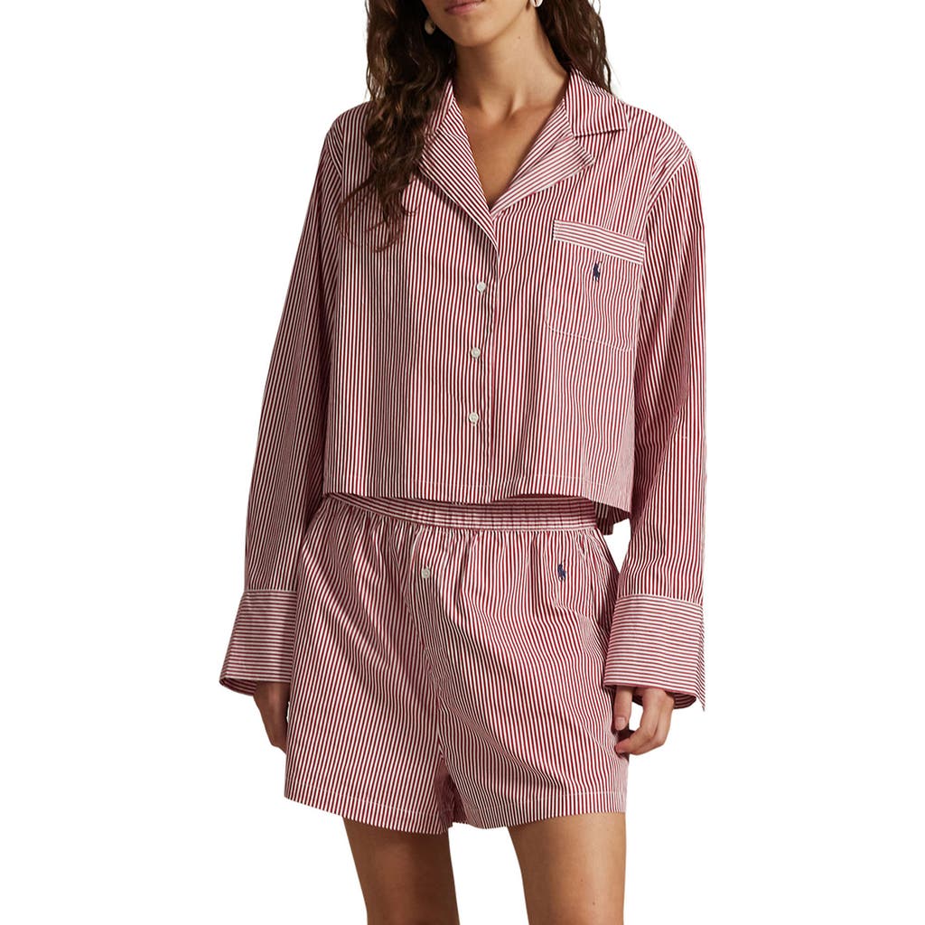 Polo Ralph Lauren Cotton Poplin Pajamas In Red