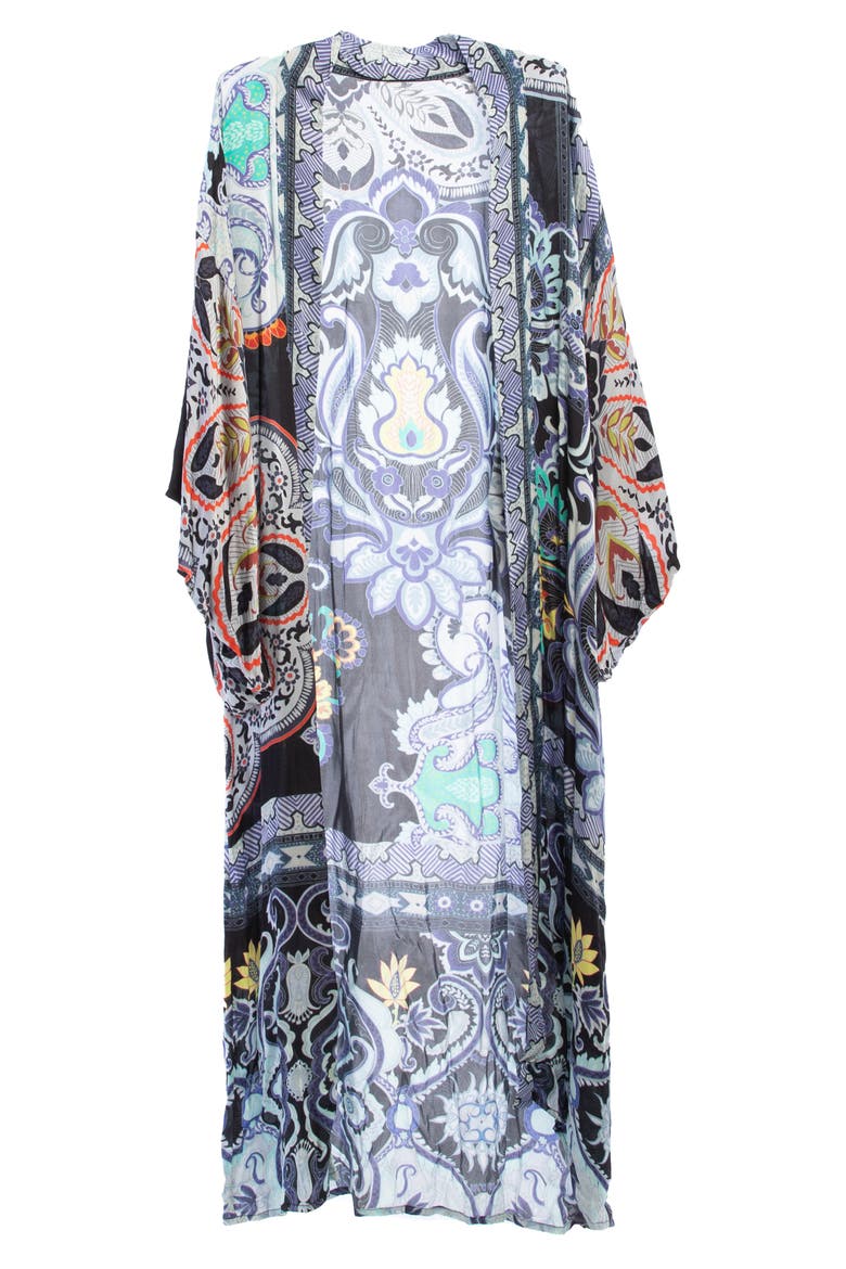 Paisley Longline Ruana, Alternate, color, BLUE COMBO