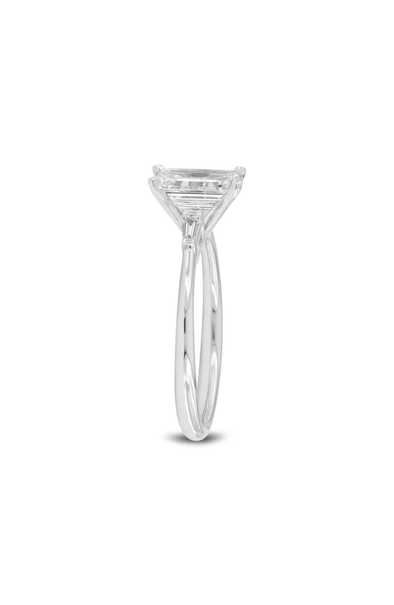 LuvMyJewelry Kenza 14K White Gold Radiant Cut Lab Grown Diamond Three Stone Engagement Ring - 2.05 Ct, Alternate, color, 14K White Gold
