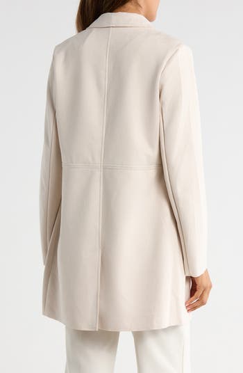 Faux Suede Car Coat