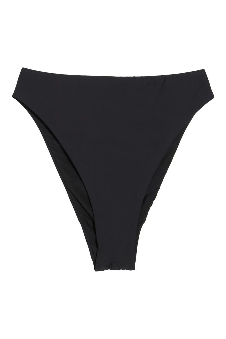 Vitals Kimmy High Waist Bikini Bottoms, Alternate, color, BLACK