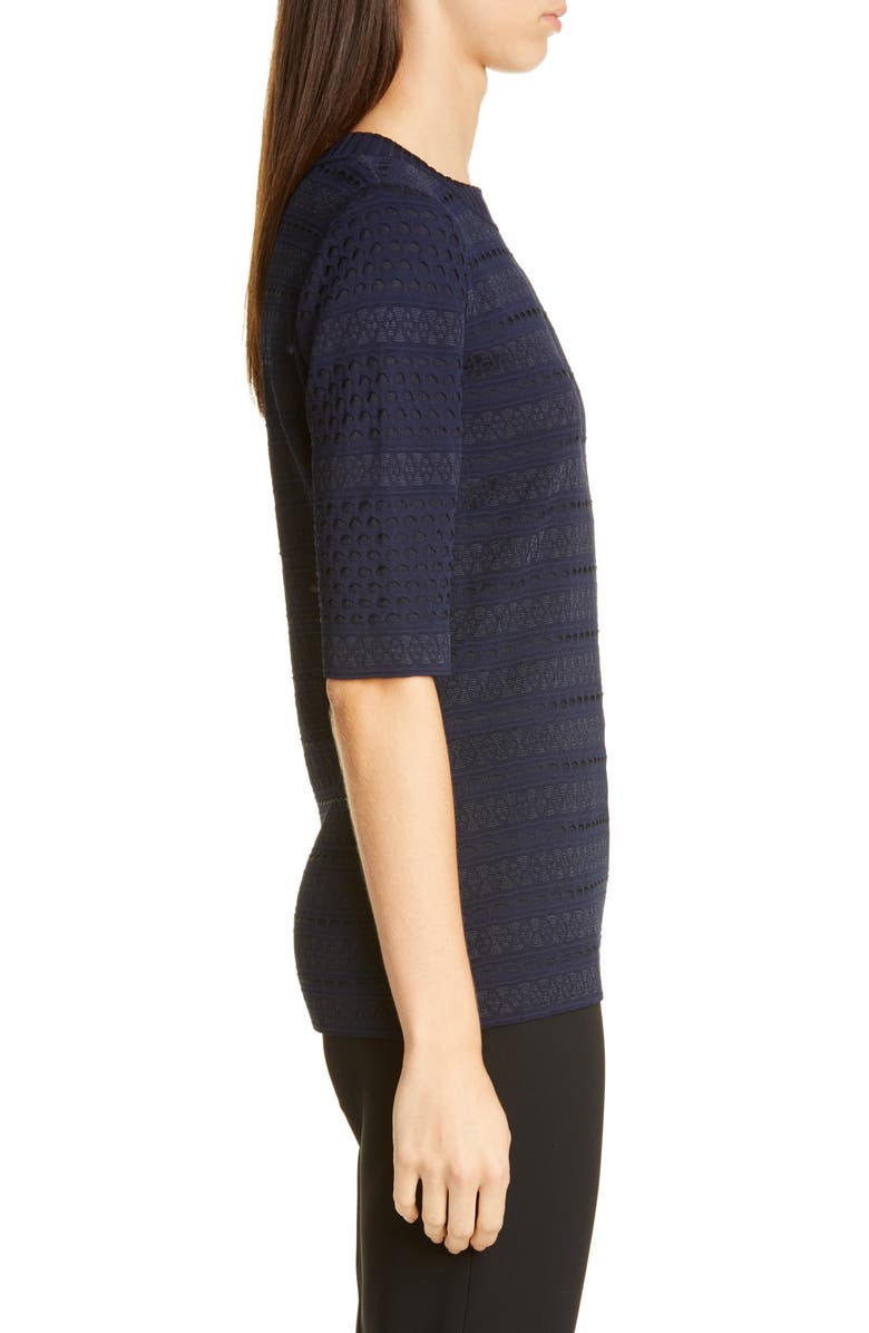 St. John Collection Engineered Lace Jacquard Sweater, Alternate, color, 