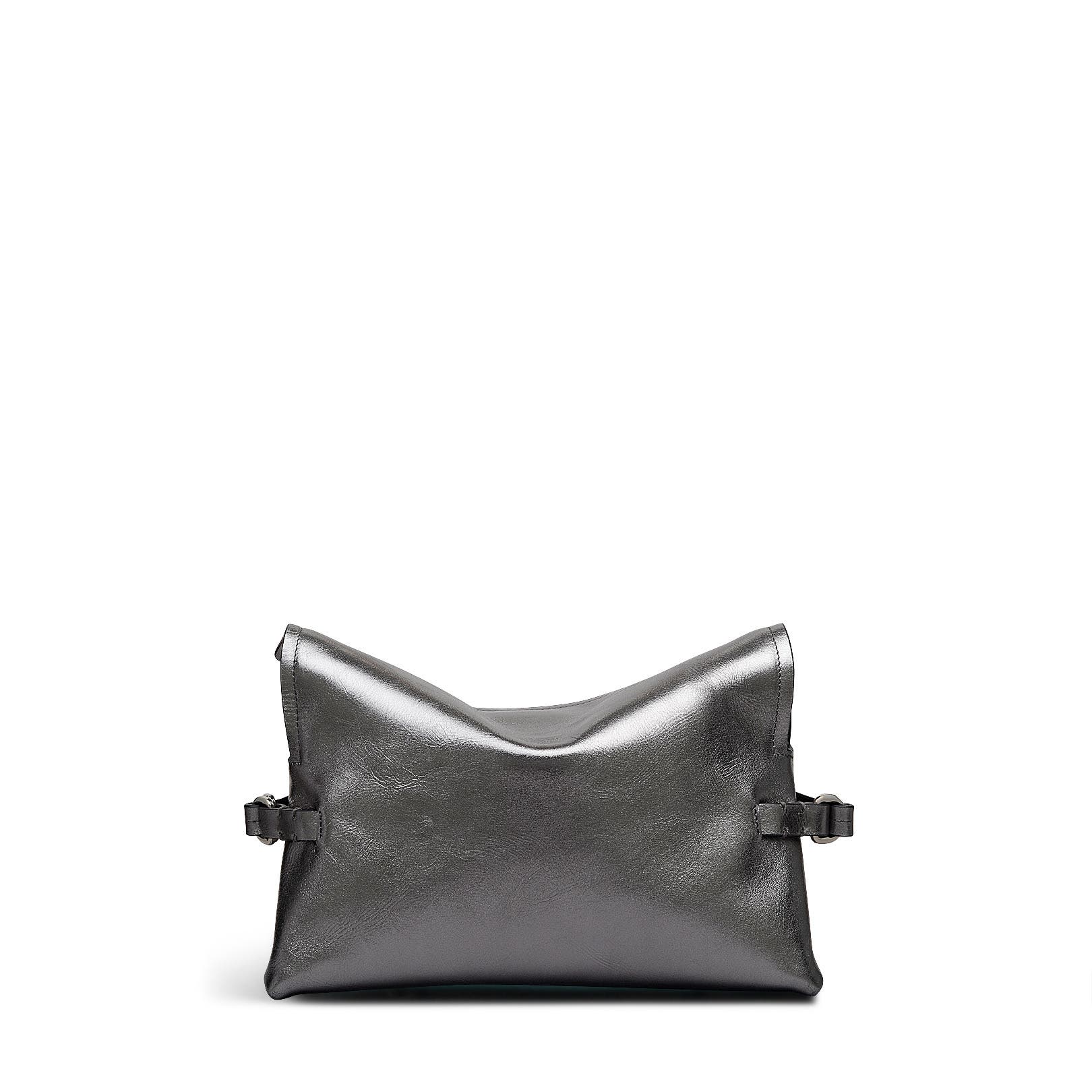 Radley Fleet Street - Metallic Medium Flapover Clutch, Alternate, color, Silver