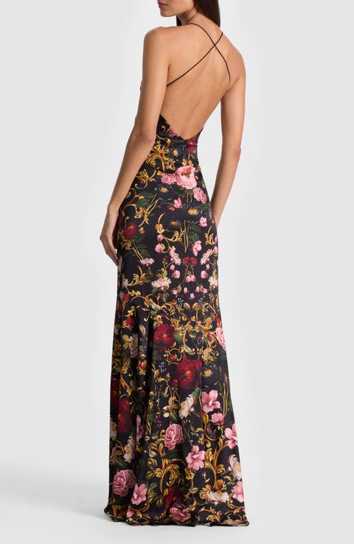 Alice And Olivia Milta Mermaid Slip Dress In Multi