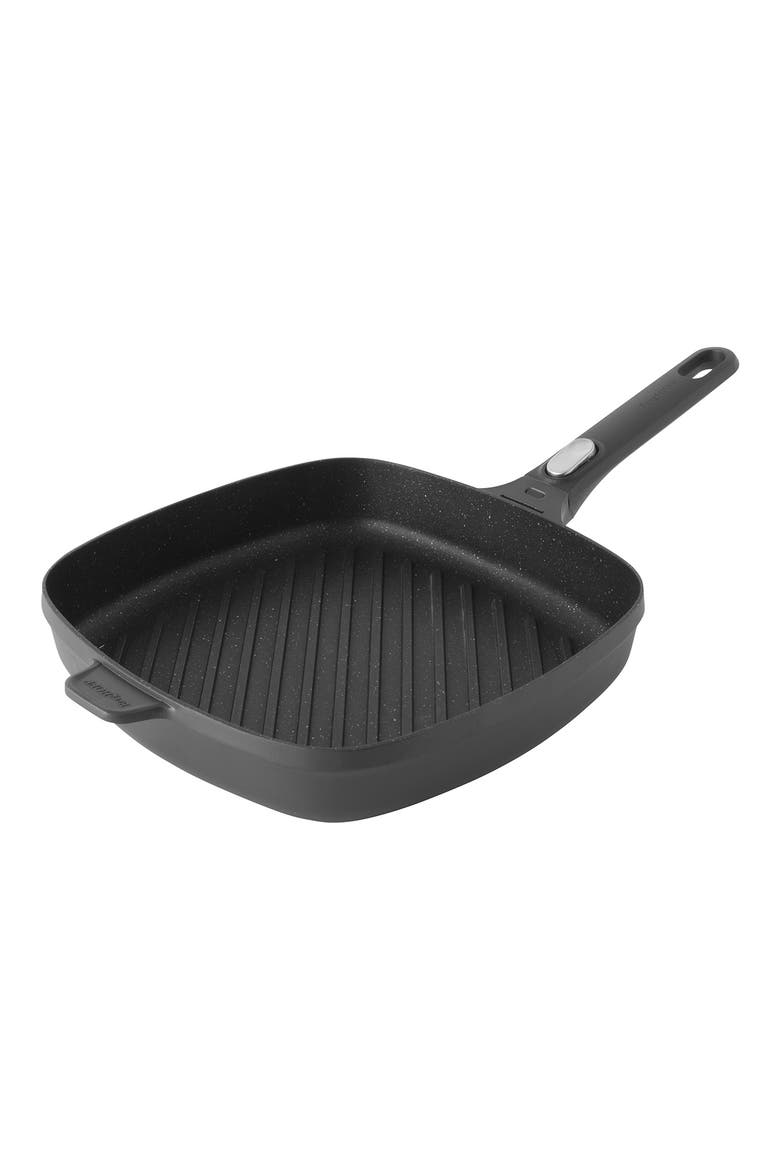 INTERNATIONAL Gem Non-Stick Cast Aluminum 11" Grill Pan, Main, color, BLACK