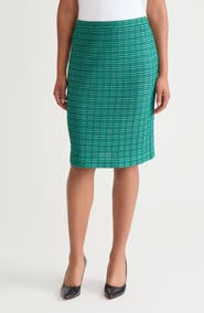 Ming Wang Ottoman Stitch Pencil Skirt
