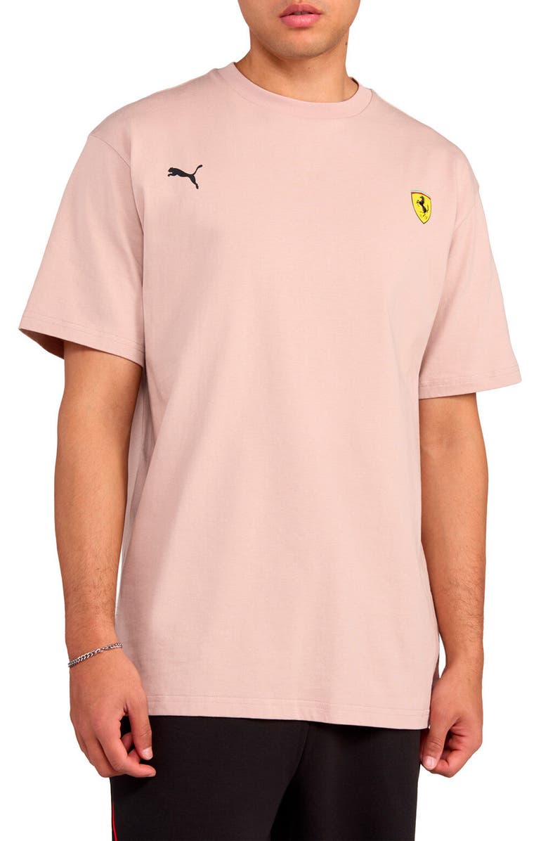 PUMA Scuderia Ferrari Speed Cotton Graphic T-Shirt, Main, color, Rose Latte