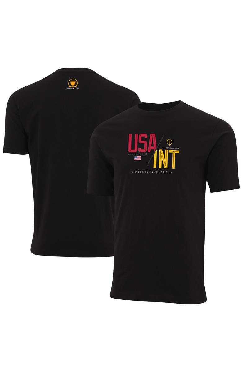 AHEAD Men's Ahead  Black 2024 Presidents Cup  Pembroke T-Shirt, Main, color, 