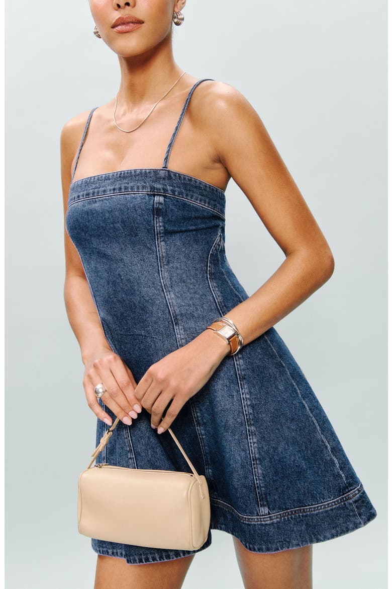 Elma Sleeveless Denim Minidress, Alternate, color, MONTEREY