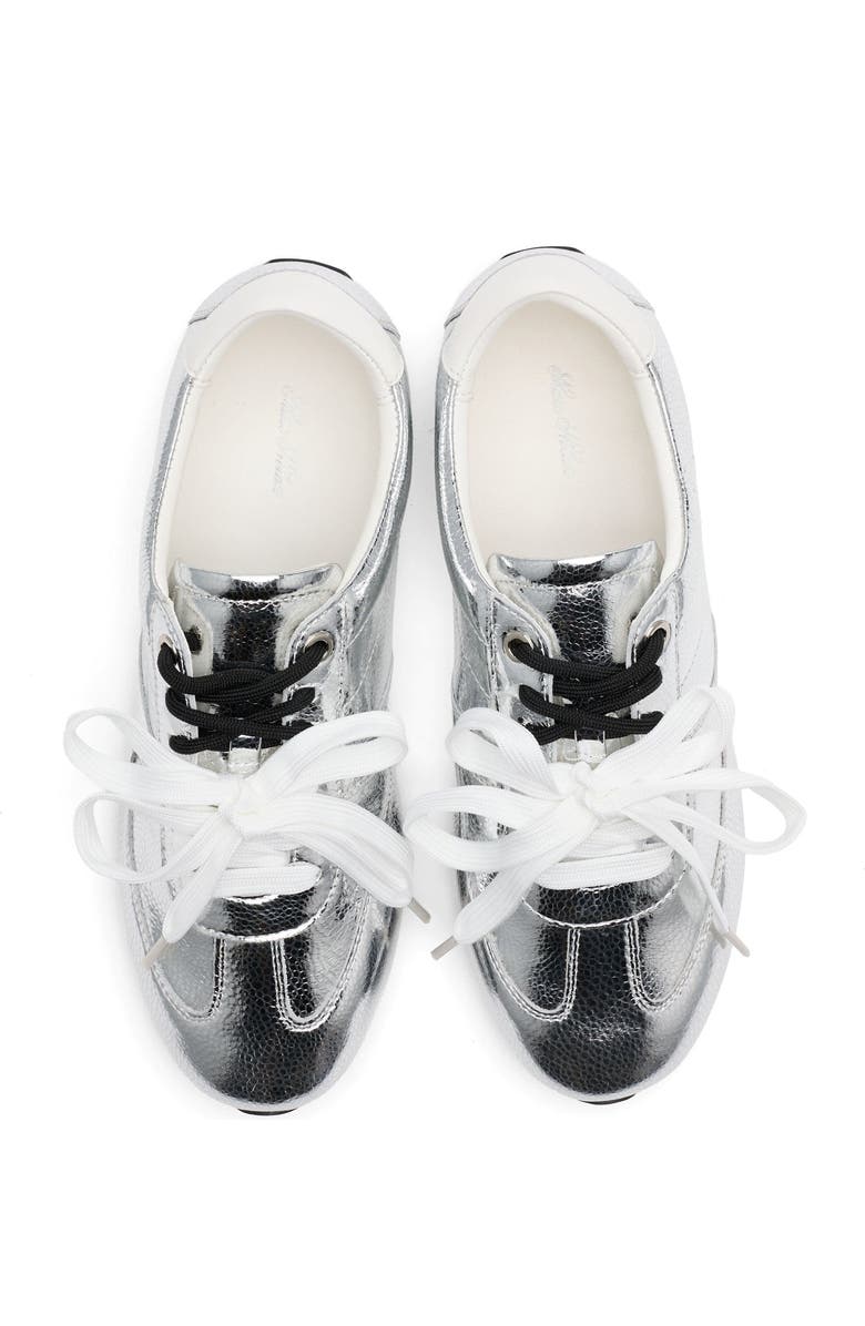 MARC NOLAN Colette Lace-Up Sneakers, Alternate, color, Silver Metallic