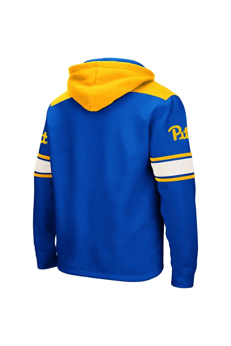 Men's Colosseum Royal Pitt Panthers 2.0 Lace-Up Pullover Hoodie, Alternate, color, Royal