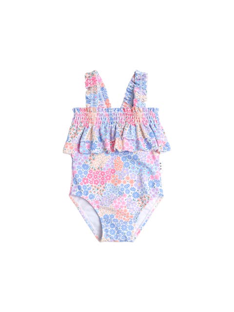 Shirred Swimsuit Floral Bloom (Toddler, Little Kid, Big Kid)