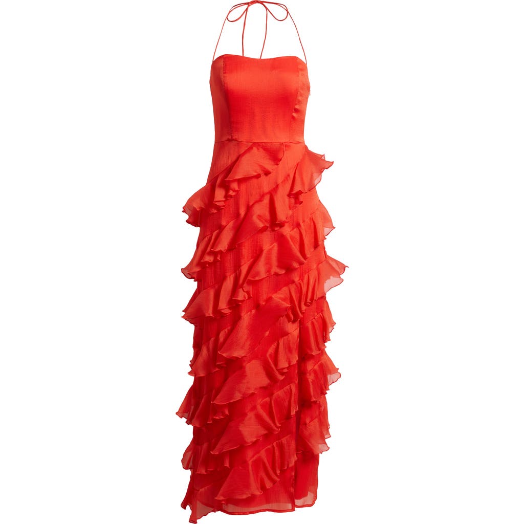 HUTCH HUTCH RUFFLE MAXI DRESS