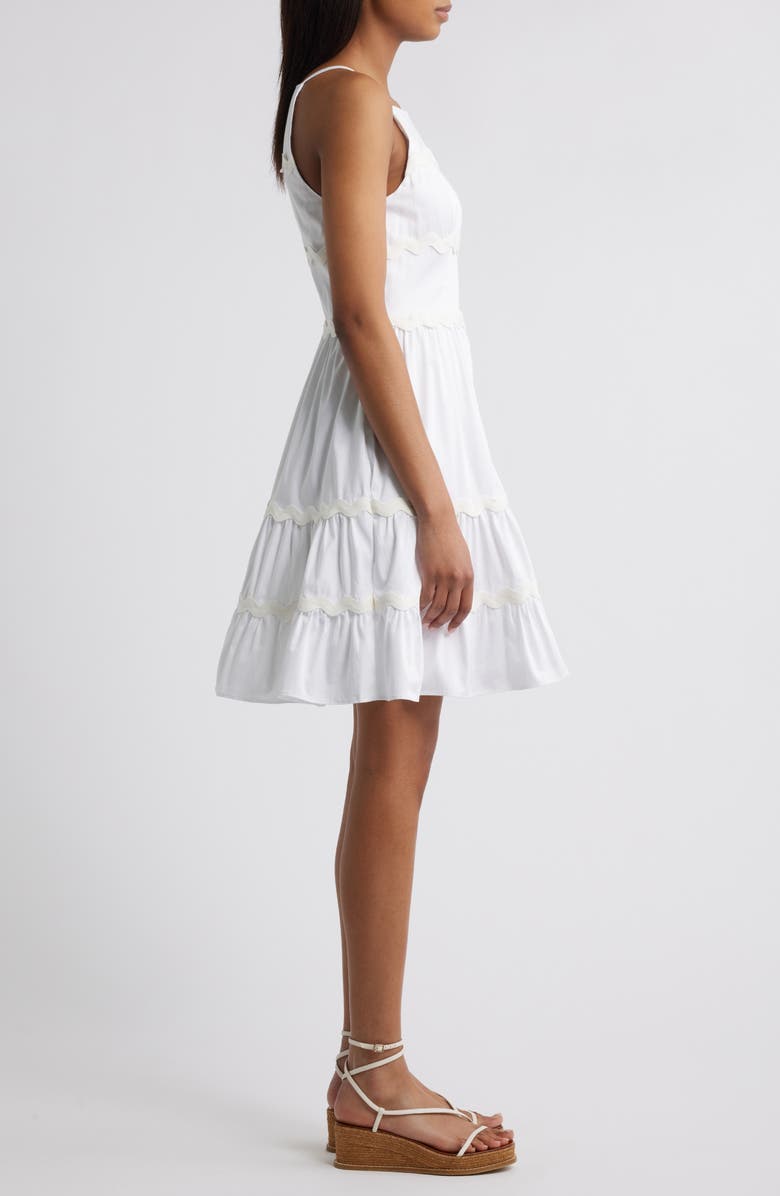 Lilly Pulitzer<sup>®</sup> Angelynn Rickrack Fit & Flare Dress, Alternate, color, Resort White