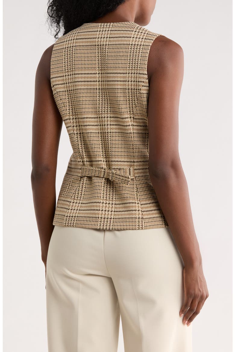 Plaid Houndstooth Vest, Alternate, color, BEIGE/ BROWN IVORY HOUNDSTOOTH