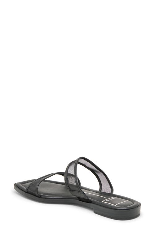 Dolce Vita Ivian Slide Sandal In Black Mesh