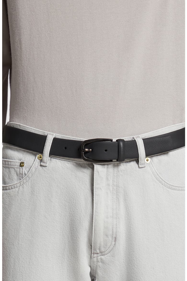 Leather Belt, Alternate, color, BLACK